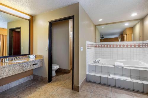 Bathroom sa Quality Suites Addison-Dallas