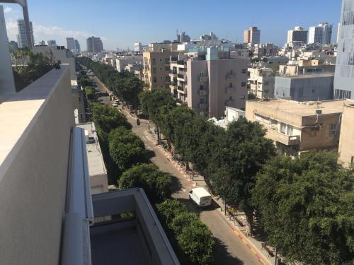 a view of a street in a city with buildings at Sunny Luxury Apartments in Tel Aviv