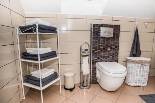 Koupelna v ubytování Apartman Hubertus 5*