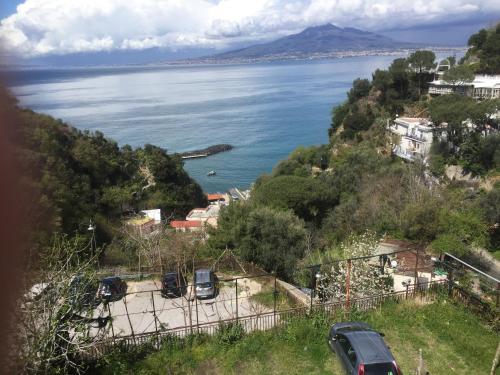 a view of the ocean from a hill at VILLA ELENA in Vico Equense