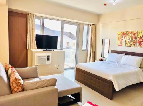 Postel nebo postele na pokoji v ubytování Condo Apartment near Manila Airport NAIA T3