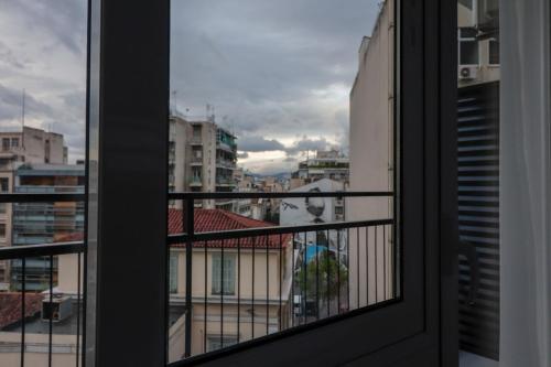 a view from a window of a city at Athens Hawks in Athens