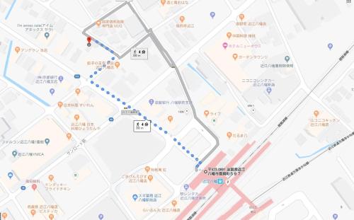 a map of the city of bermondsey at Stay Omihachiman Ekimae Inn in Omihachiman