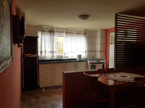 Dapur atau dapur kecil di Pousada Kolonisten Haus