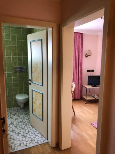 Koupelna v ubytování Hotel Pflieger