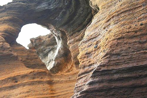 a view of a rock formation in a canyon at Wonderful Sea Views by Vapagó Tenerife in Costa Del Silencio