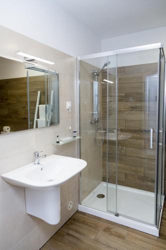 Koupelna v ubytování Hotel Veleiro