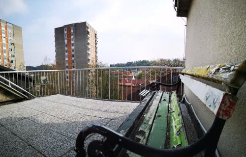 Balkoni atau teres di M&J's apartment in the centre of Ljubljana