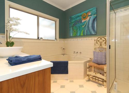 Et badeværelse på Nicholson BnB and Arts Centre