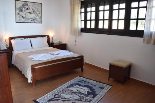 Postel nebo postele na pokoji v ubytování Patras Roof apartment