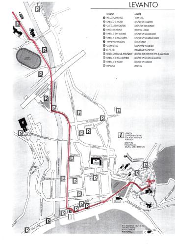 un mapa de la ciudad de Leyrino en Ca du Sergio - Le Mura, en Levanto