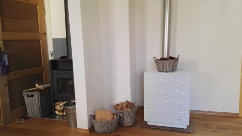 Kuchyň nebo kuchyňský kout v ubytování Haus Liebevoll in Wald 102
