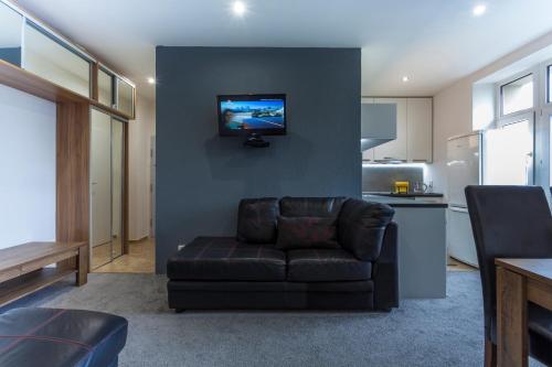 Køkken eller tekøkken på Air-Conditioned Apartment Šancová - Old Town