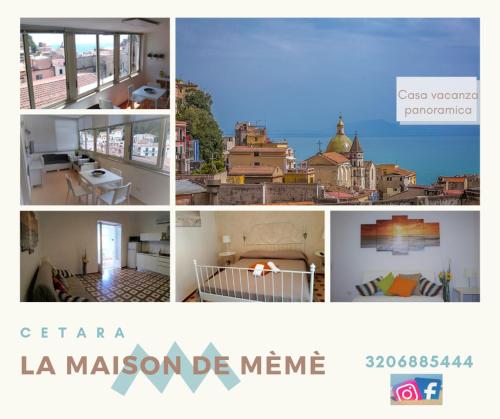 a collage of pictures of houses and buildings at La Maison de mémé in Cetara