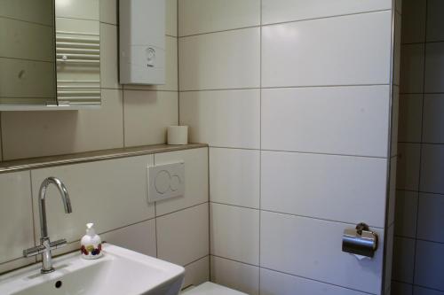 Koupelna v ubytování In der Büre B