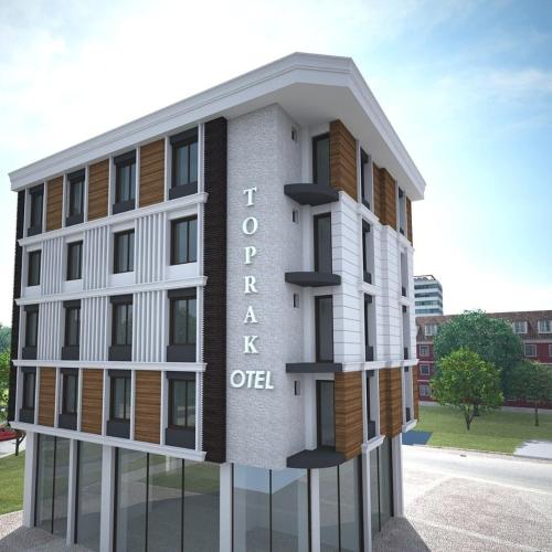 ヴァンにあるToprak Hotelの建物の正面のレンダリング