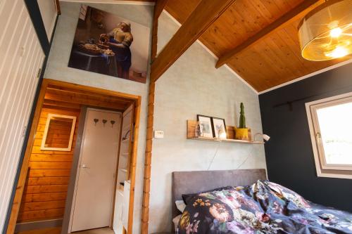 Cama o camas de una habitación en Onder De Kersenboom