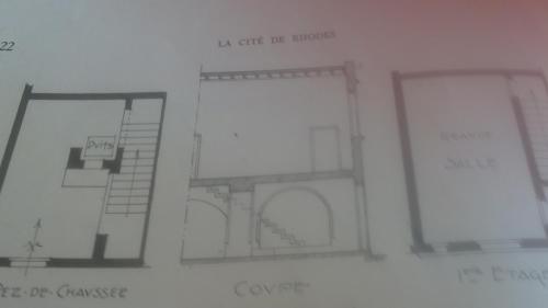 a drawing of a floor plan of a house at Mystic Hotel - Adults only in Rhodes Town
