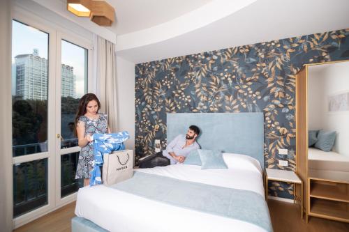 Hotel Aristeoにあるベッド