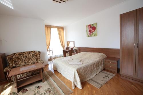Postel nebo postele na pokoji v ubytování Апартаменти в центрі Трускавця