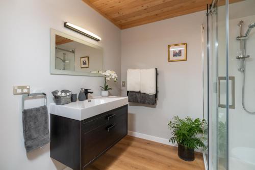 Kylpyhuone majoituspaikassa Glenbervie Bed & Breakfast