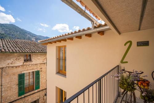 a view from the balcony of a house at Soller Plaza in Sóller