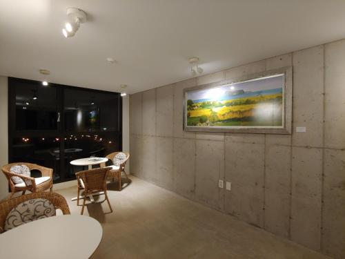 Χώρος καθιστικού στο Hotel Stay Interview Jeju