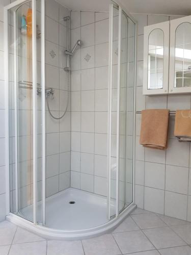 Koupelna v ubytování Höllenbergblick