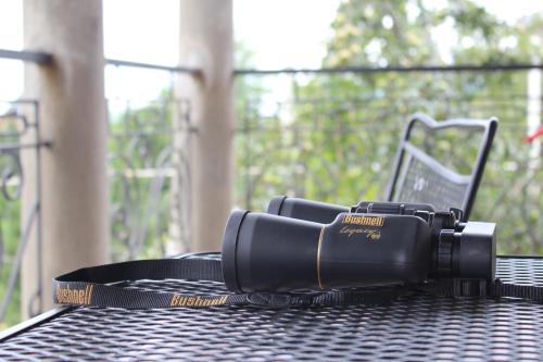 a camera sitting on top of a table at TJ Guest House in Makhinjauri