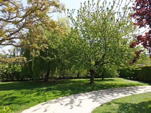 サン・リュネールにあるHoliday Home La Rodière by Interhomeの木々や草の木々が生える庭の歩道