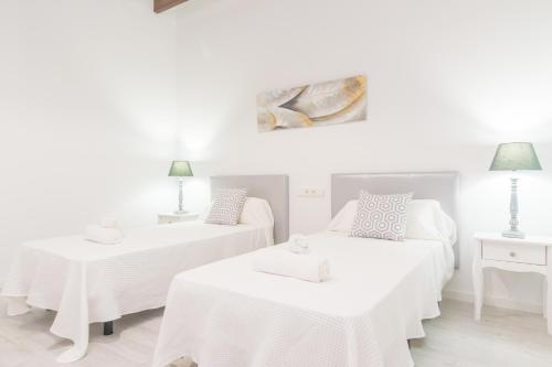 Un pat sau paturi într-o cameră la Can Serra