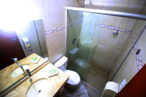 Koupelna v ubytování Hotel Solare