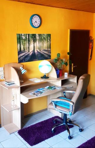Ruang duduk di Monteurwohnung Aroba