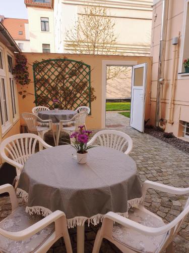 Balkón nebo terasa v ubytování Pension Giesserstrasse Leipzig