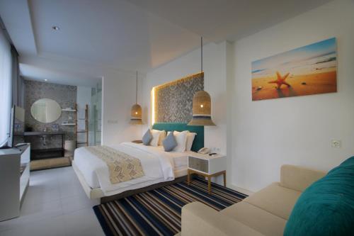 Oleskelutila majoituspaikassa Benoa Sea Suites and Villas