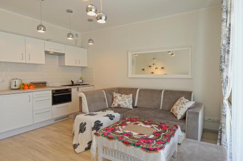 Kuchyňa alebo kuchynka v ubytovaní Sun&Sport Apartament PARZENICA w super lokalizacji niedaleko wyciagu