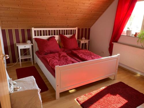 Postel nebo postele na pokoji v ubytování Haus Schumacher