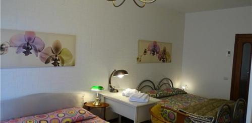 Een bed of bedden in een kamer bij Casa Papapietro