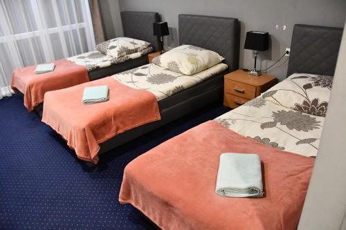 Llit o llits en una habitació de H-Odra Nowa Sól