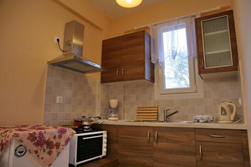 A kitchen or kitchenette at Evaland Traditional Houses