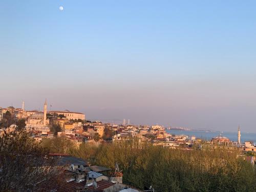 a view of a city with buildings and the water at Reggae in Istanbul