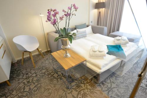 Ένα ή περισσότερα κρεβάτια σε δωμάτιο στο Parkhotel Residenz