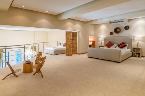 A seating area at NYC Style Downtown Duplex