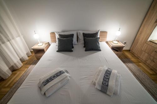 Кровать или кровати в номере Premium 1 apartments