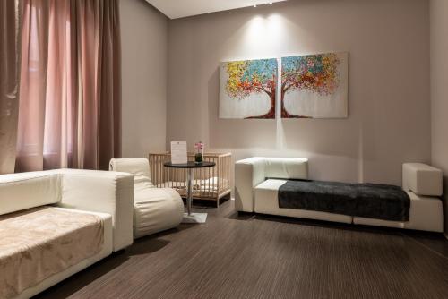Posezení v ubytování Le Camp Suite & Spa