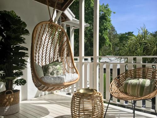Balkón nebo terasa v ubytování Pandanus Cottage