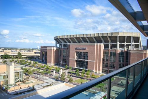 a view of the mgm grand from the balcony of a building at Texas A&M Hotel and Conference Center in College Station
