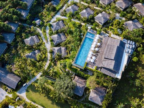 an aerial view of a resort with a swimming pool at Lahana Resort Phu Quoc & Spa in Phú Quốc
