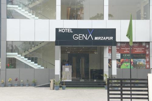a hotel sign in front of a building at GenX Mirzapur in Mirzāpur
