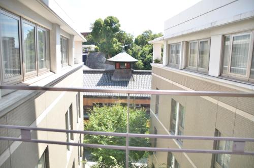 a view from the balcony of a building at Hotel Patio Dogo in Matsuyama